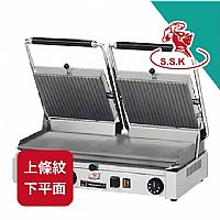 商用小型雙座(上條紋/下平面)帕尼尼機