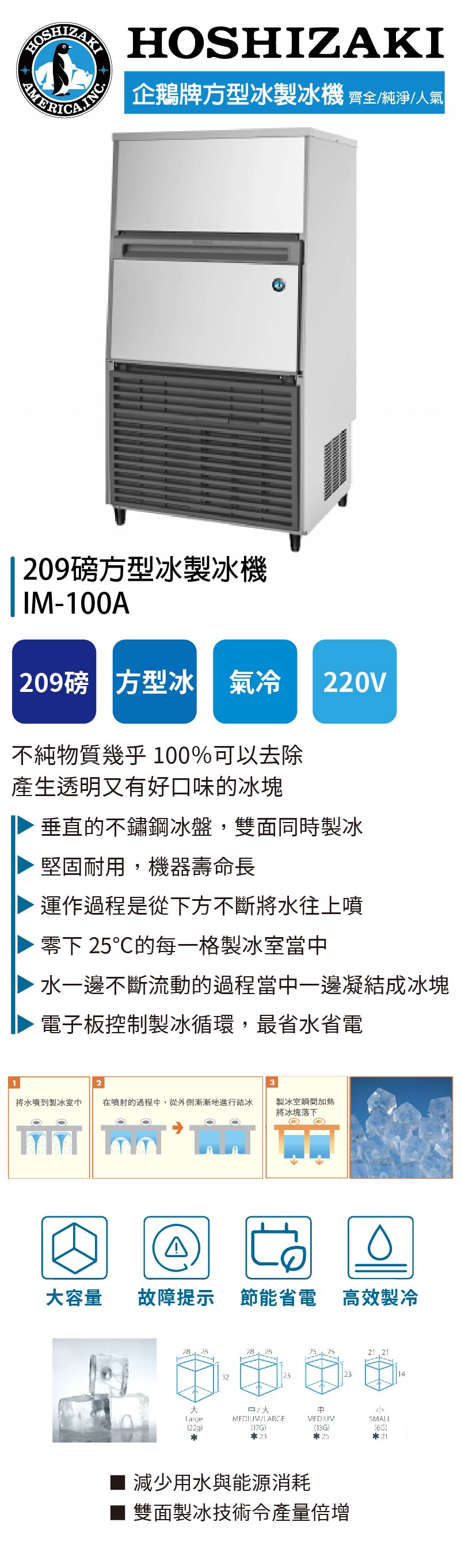 209磅方型冰製冰機