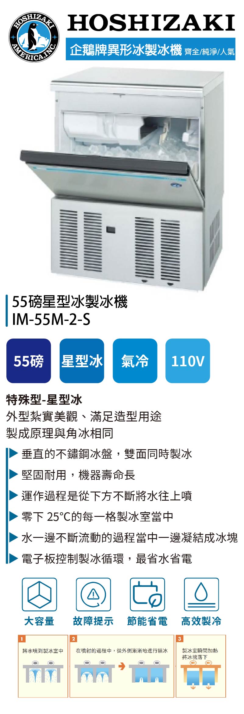 55磅星型冰製冰機