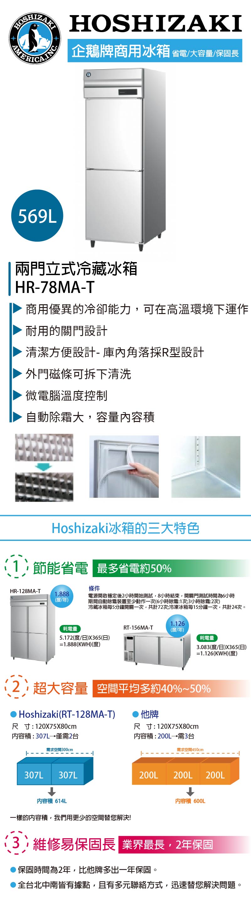 兩門立式冷藏冰箱