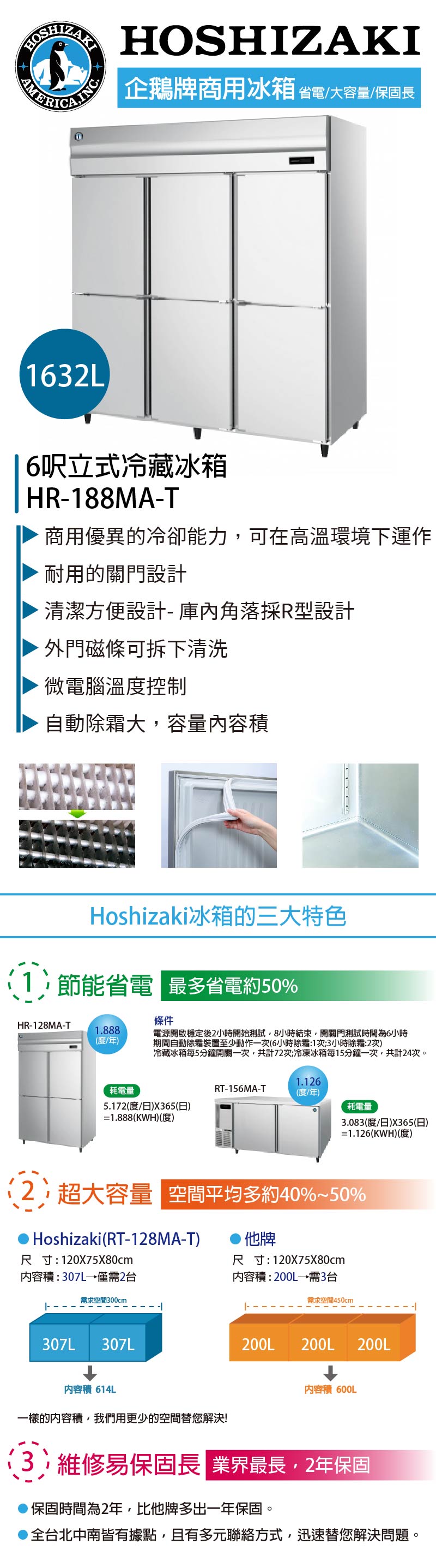 6呎立式冷藏冰箱