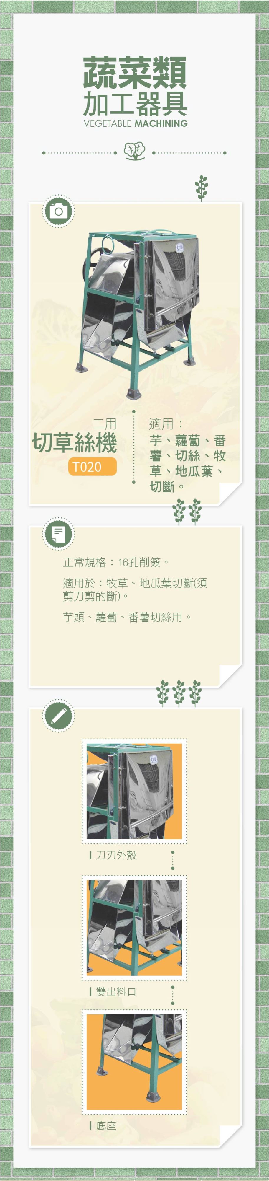 二用切草絲機