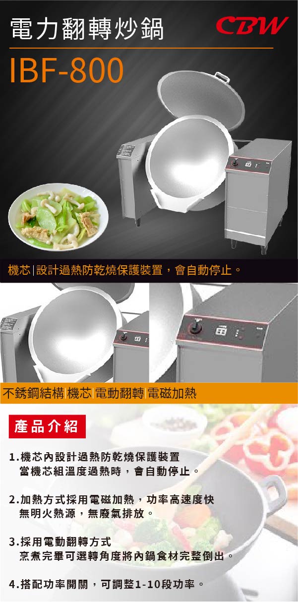 電力翻轉炒鍋