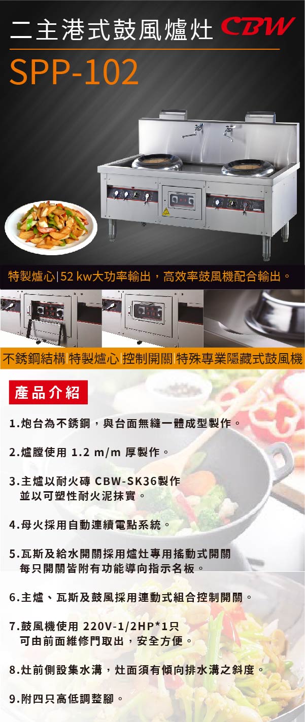 二主港式鼓風爐灶